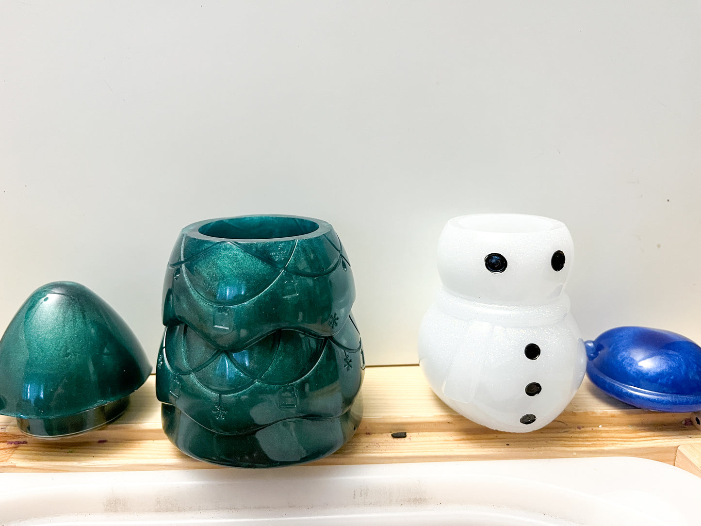 Christmas Tree Resin Jar